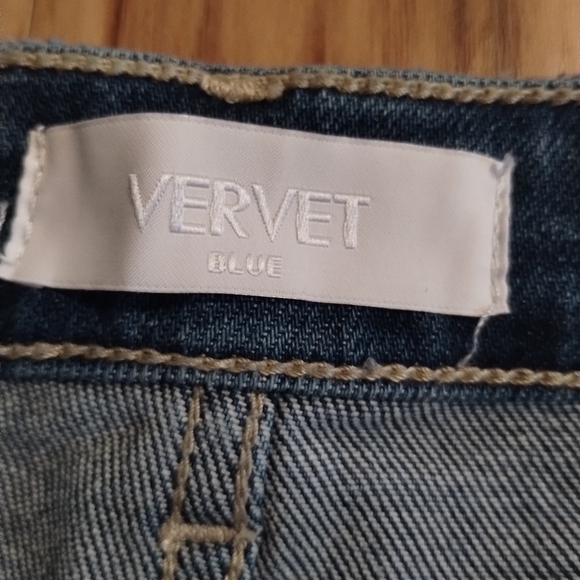 Vervet Blue button fly high rise distressed jeans women's size 30 - Picture 4 of 10